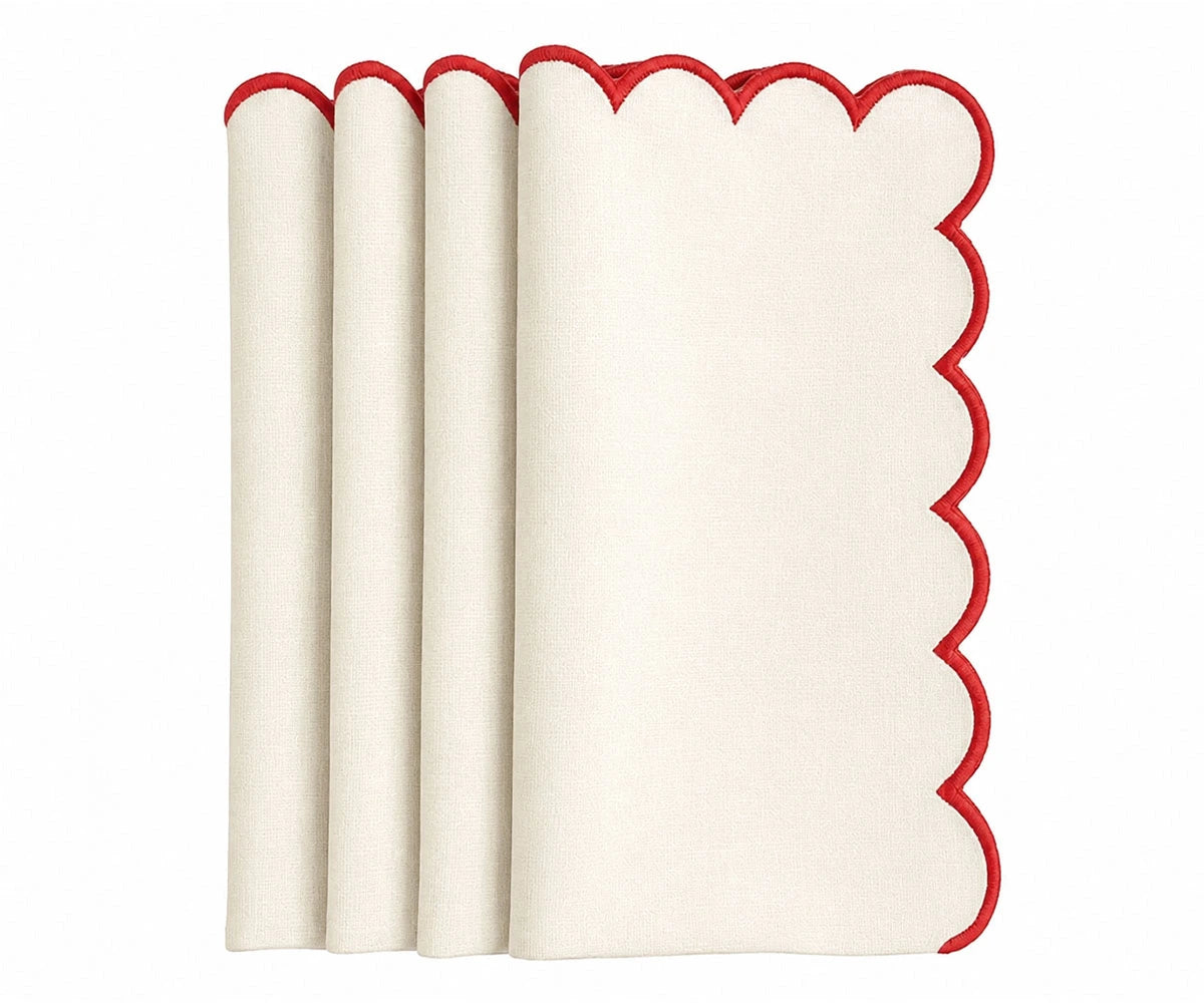 Scalloped Napkins Bulk