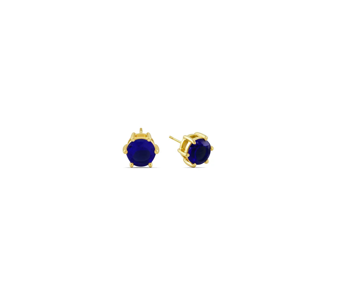 Blue Circle Earrings