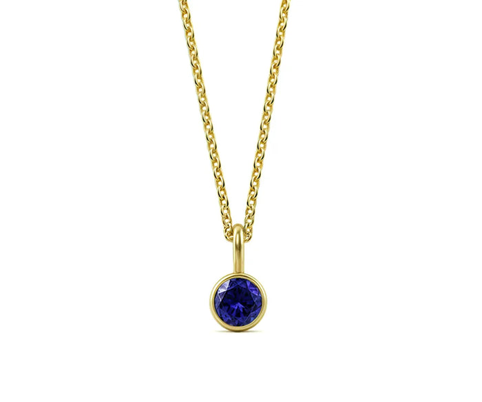 Blue Sapphire Pendant Necklace