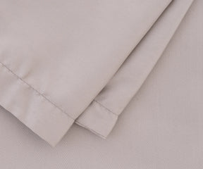 Set of two brown pillowcases in standard, queen, and king sizes, durable stitching, machine washable, elegant bedroom bedding