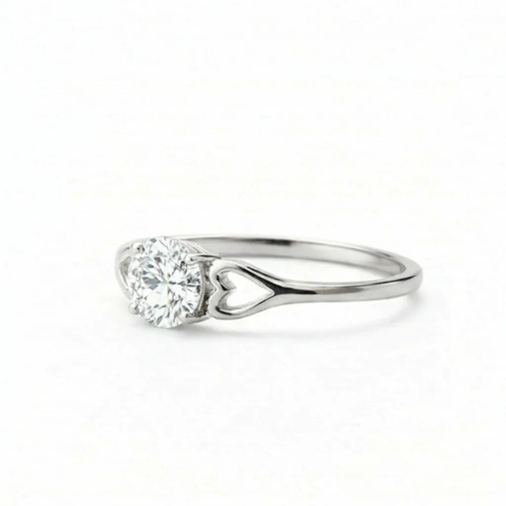 modern crystal ring with clear stone shine