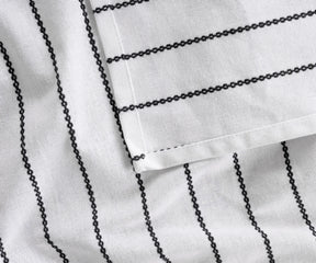Rectangle cotton tablecloth in black and white for events