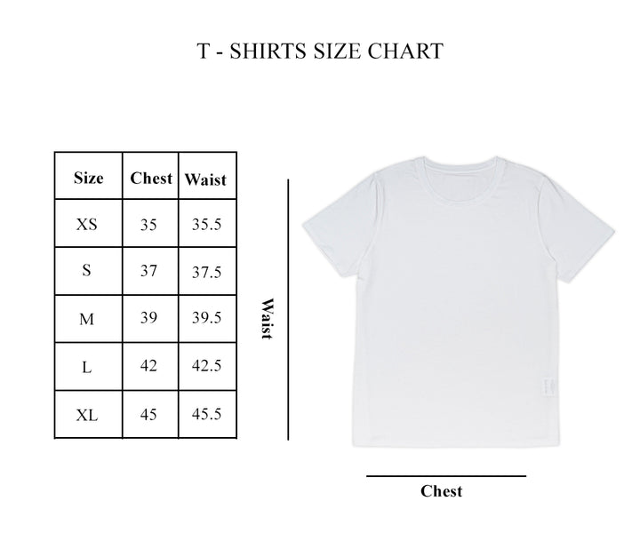 Size for white t-shirts