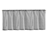 black Linen kitchen curtains for small windows