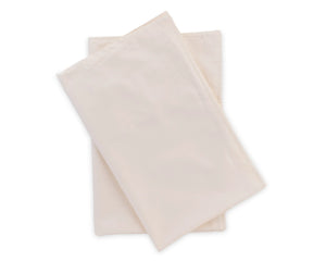 Soft and breathable natural cotton pillowcases with smooth sateen finish, machine washable
