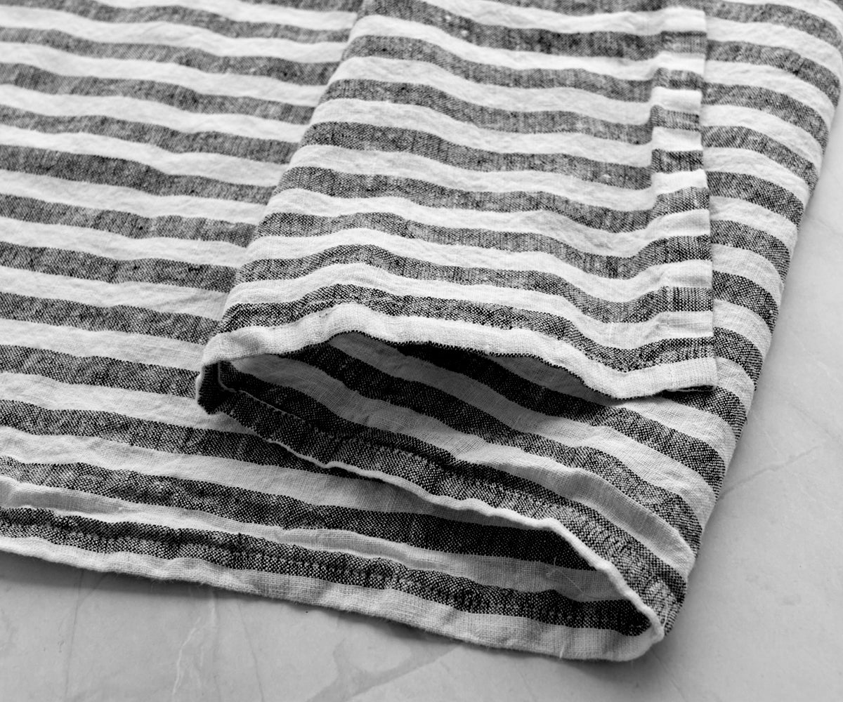 Amalfi Stripe Towels - Linen Kitchen Towels