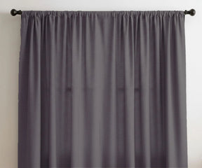 Storm color curtain panels in multiple shades display grid