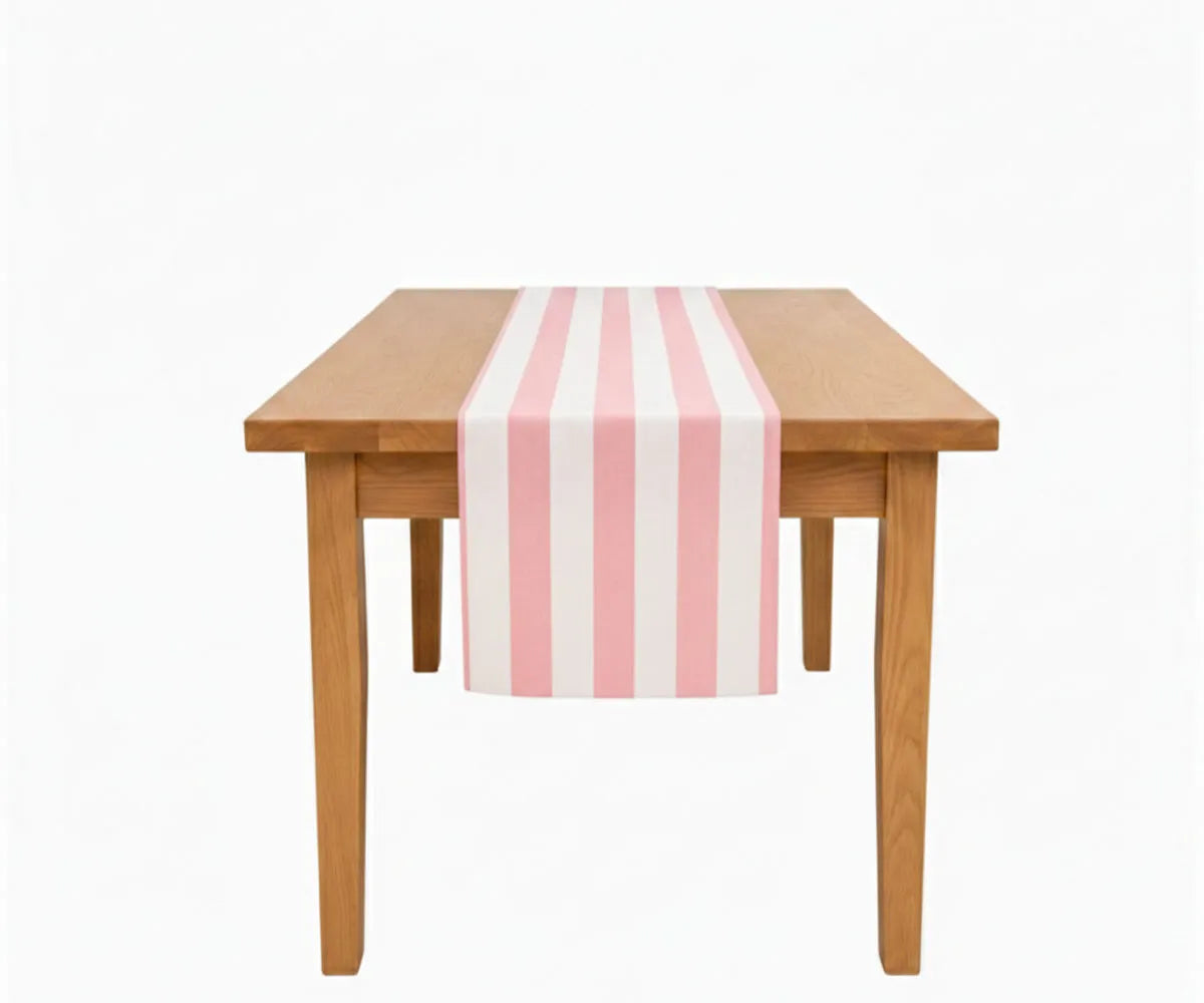Striped Table Runner - Cotton-Linen Blend