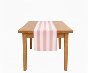 Striped Table Runner - Cotton-Linen Blend