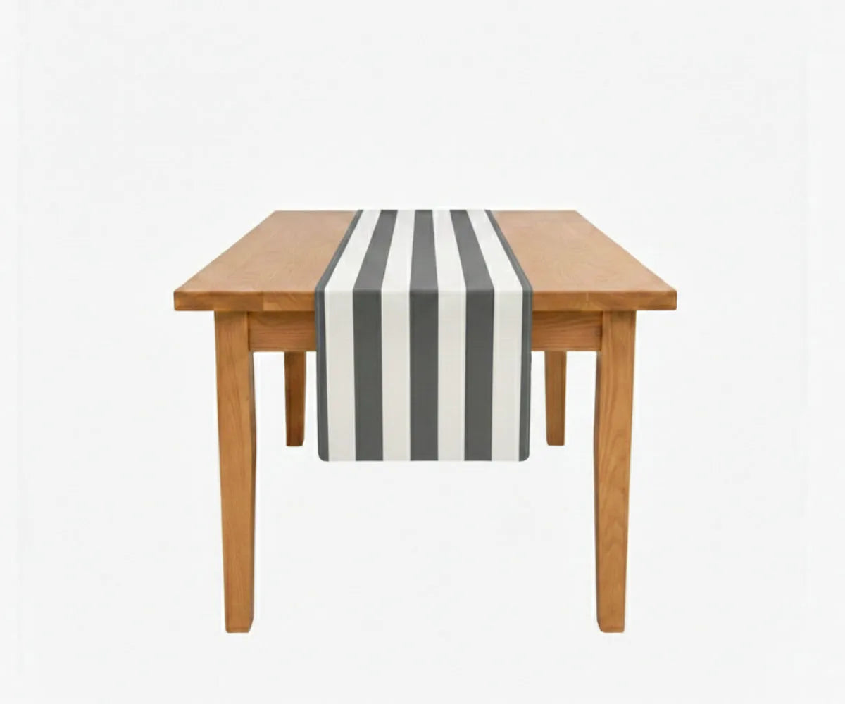 Striped Table Runner - Cotton-Linen Blend