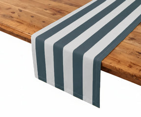 Cabana stripe table runner made from a breathable cotton linen blend, designed to elevate dining table decor with a relaxed yet tailored finish. This striped table runner is perfect for spring styling, holiday gatherings, farmhouse interiors, and coastal table settings. Reusable, washable, and ideal for everyday and event tablescapes.