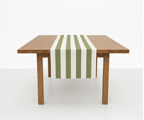 Striped Table Runner - Cotton-Linen Blend