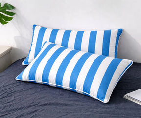 Minimalist striped pillowcase with a tailored finish and natural fabric feel