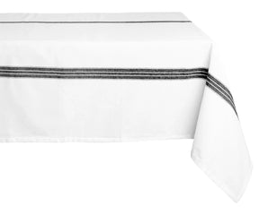Machine washable black tablecloth for dining and kitchen

