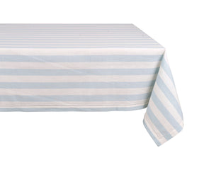 This rectangular cotton tablecloth with a hemstitch border is perfect for party table settings.
