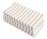 Set of 4 soft and durable beige striped napkins for everyday and special occasions