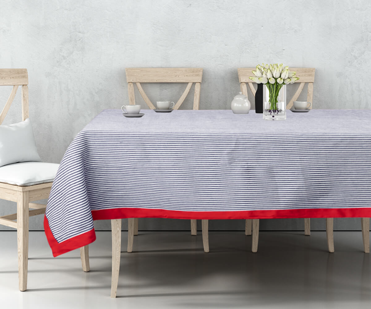 Blue Cotton tablecloth | All Cotton and Linen 