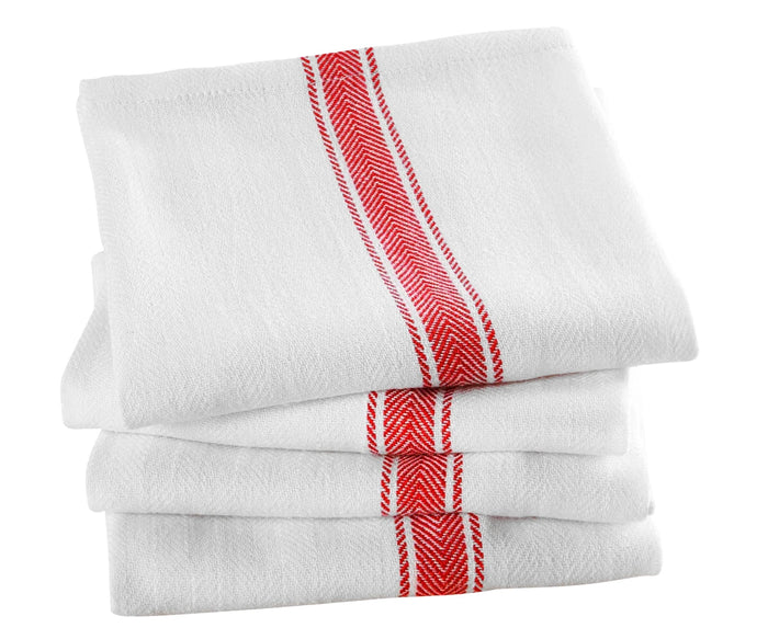 Red kitchen dish towels cotton