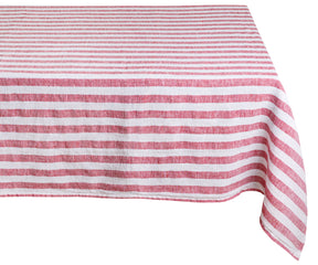 Italian Stripe Tablecloth elevating your dining decor.