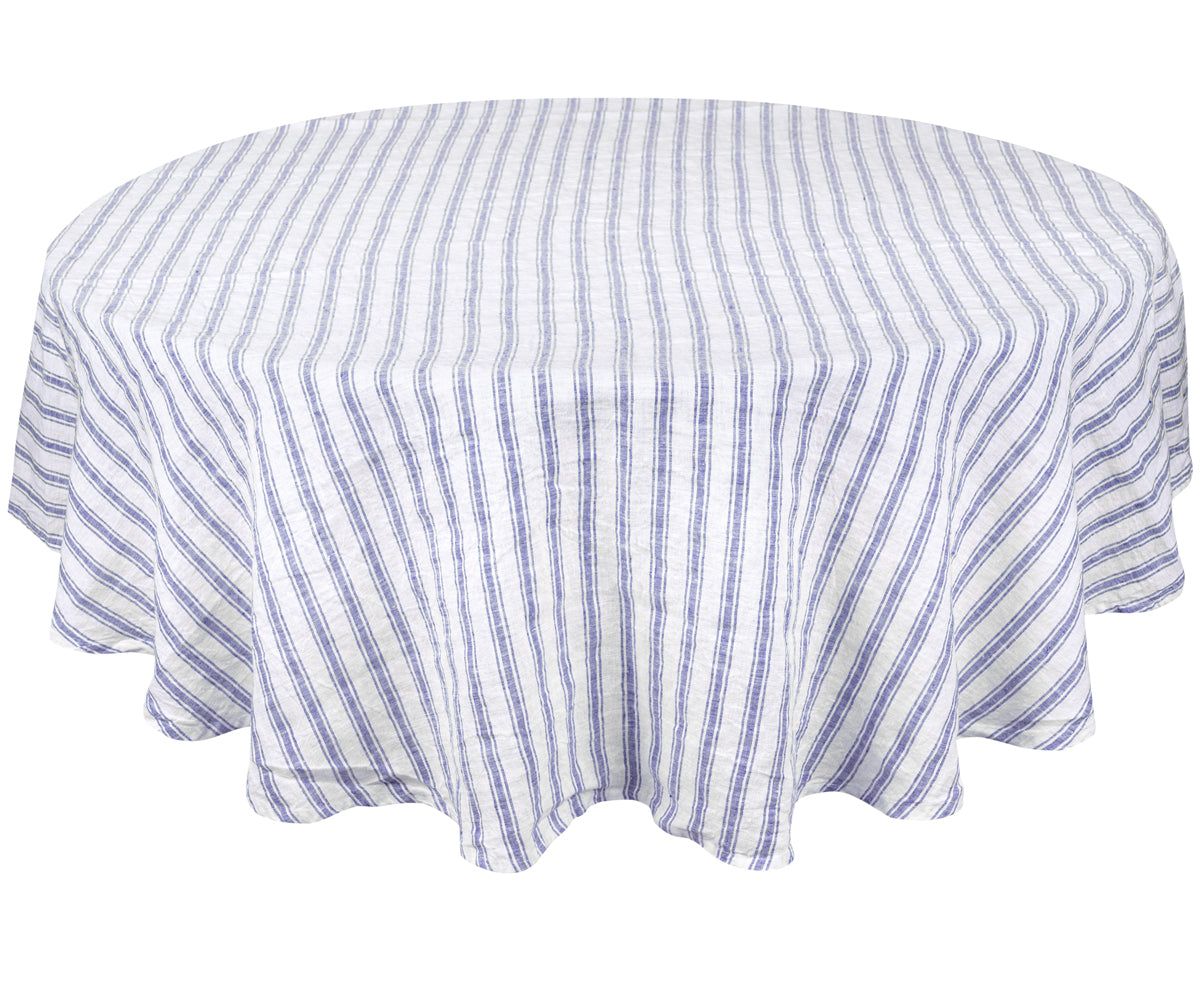 100% Pure Linen Round Tablecloths for luxurious dining.