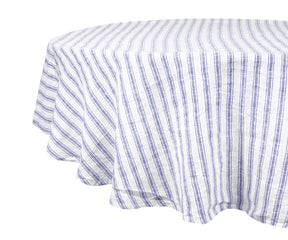 Natural Blue linen tablecloth, ideal for a rustic and cozy atmosphere