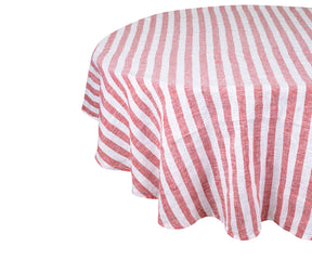Red tablecloth with a stylish and contemporary look