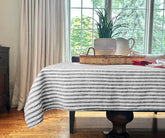 Black linen tablecloths designed for rectangle tables. rectangle tabecloth linen tablecloth