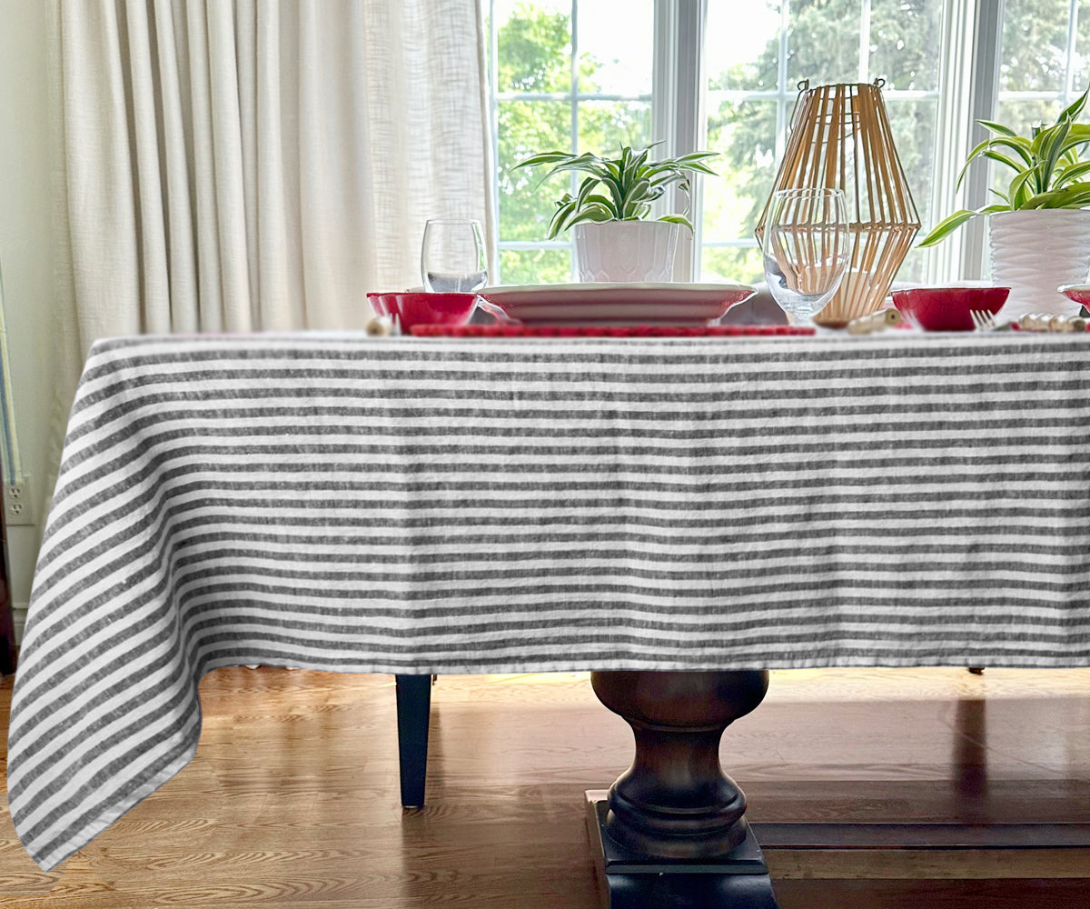 A functional kitchen linen tablecloth for everyday use.