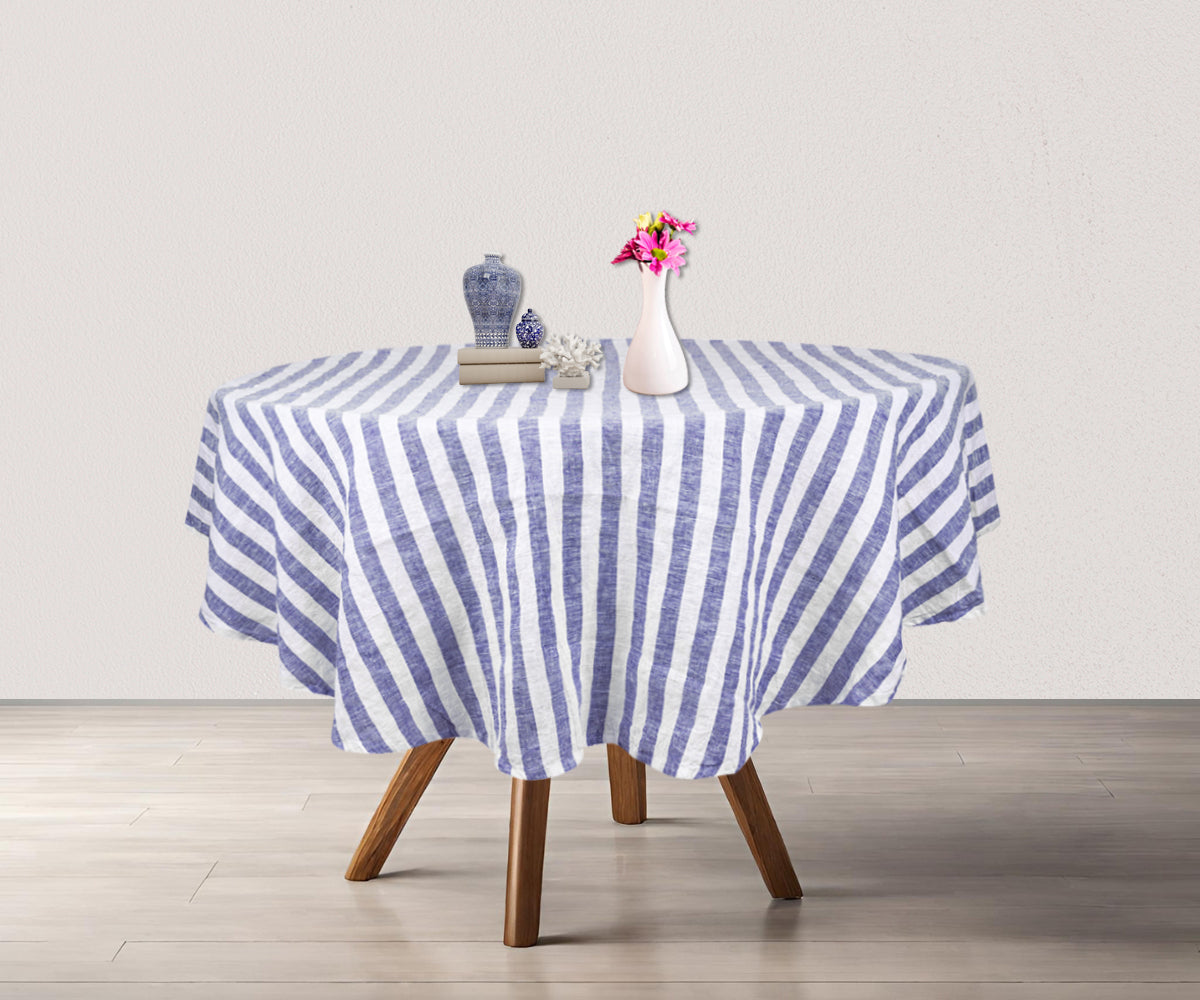 Striped Linen Tablecloth is highly breathable, making it perfect for both casual and formal dining settings