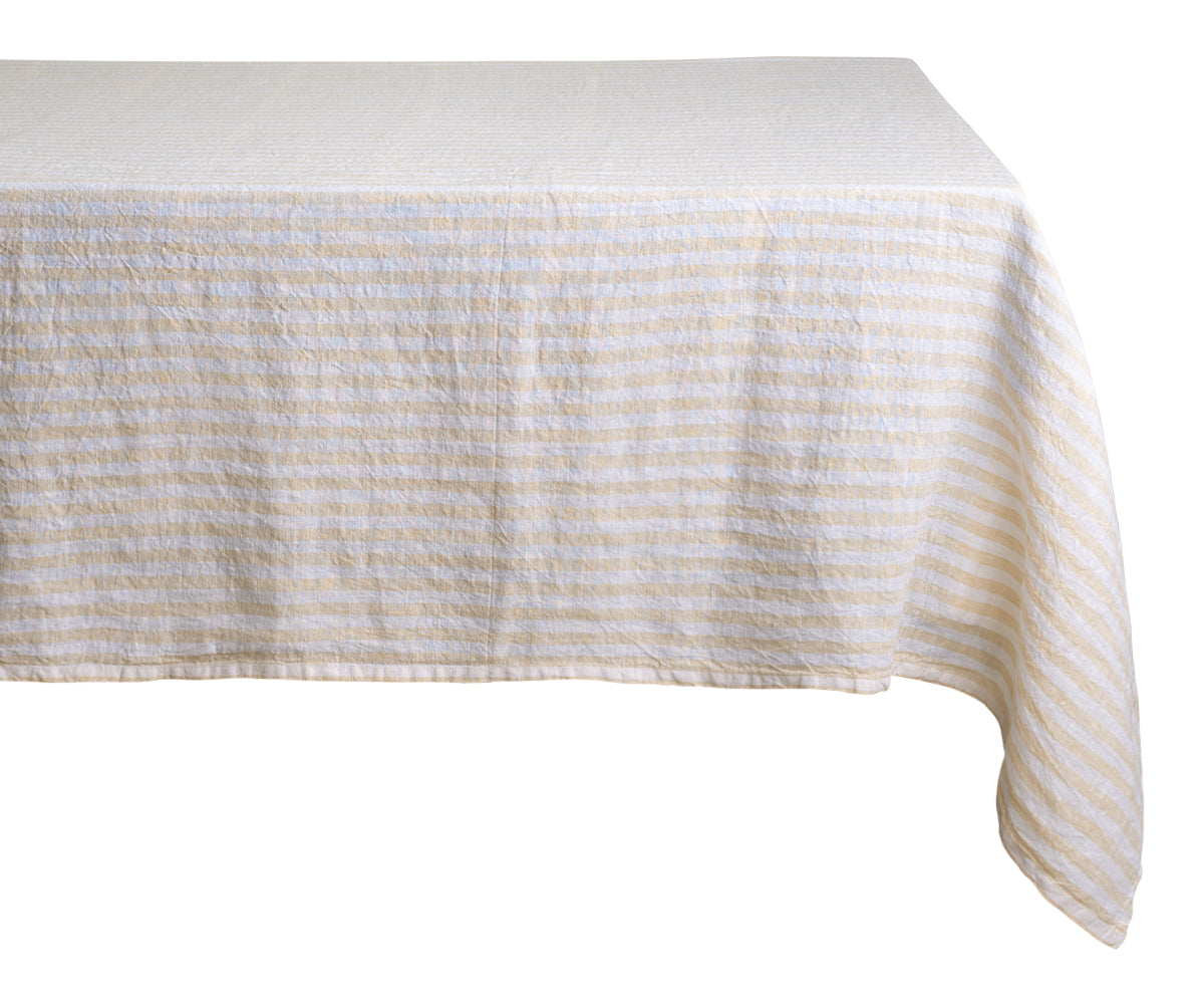 A classic pure linen tablecloth in a versatile shade.