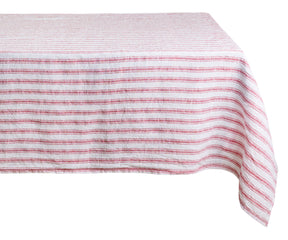 Durable camping linen rectangular tablecloth for outdoor use.