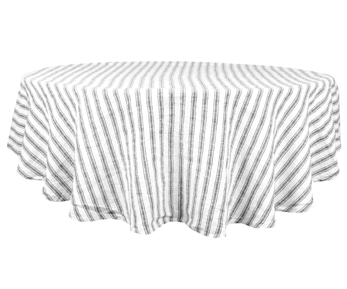Round Linen Tablecloths adding elegance to any round table.