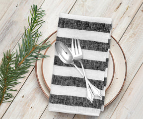 Linen Table Napkins -Italian Stripe Napkins