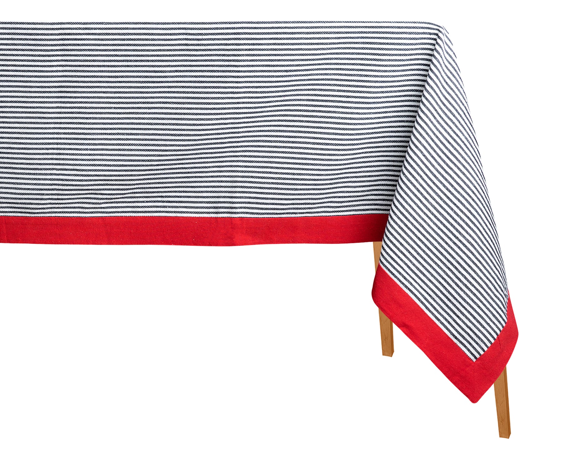 Classic Red and Black Tablecloth - Add a Bold Splash of Color to Your Setting