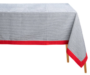 Versatile Black Cotton Tablecloth - Enhance Your Table with Understated Elegance