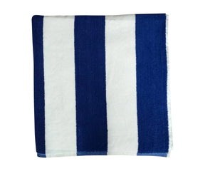 Blue beach towels 36x72 inches – cabana stripe design
