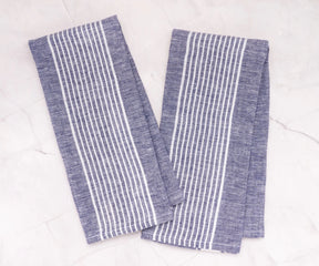 Classic Blue and White Striped Linen Dish Towels – Durable and Stylish Kitchen Towels for Everyday Use