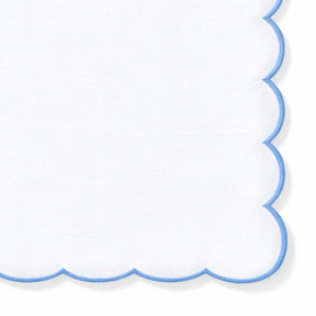 Machine washable cotton cloth napkins with scalloped trim for wedding and event table decor