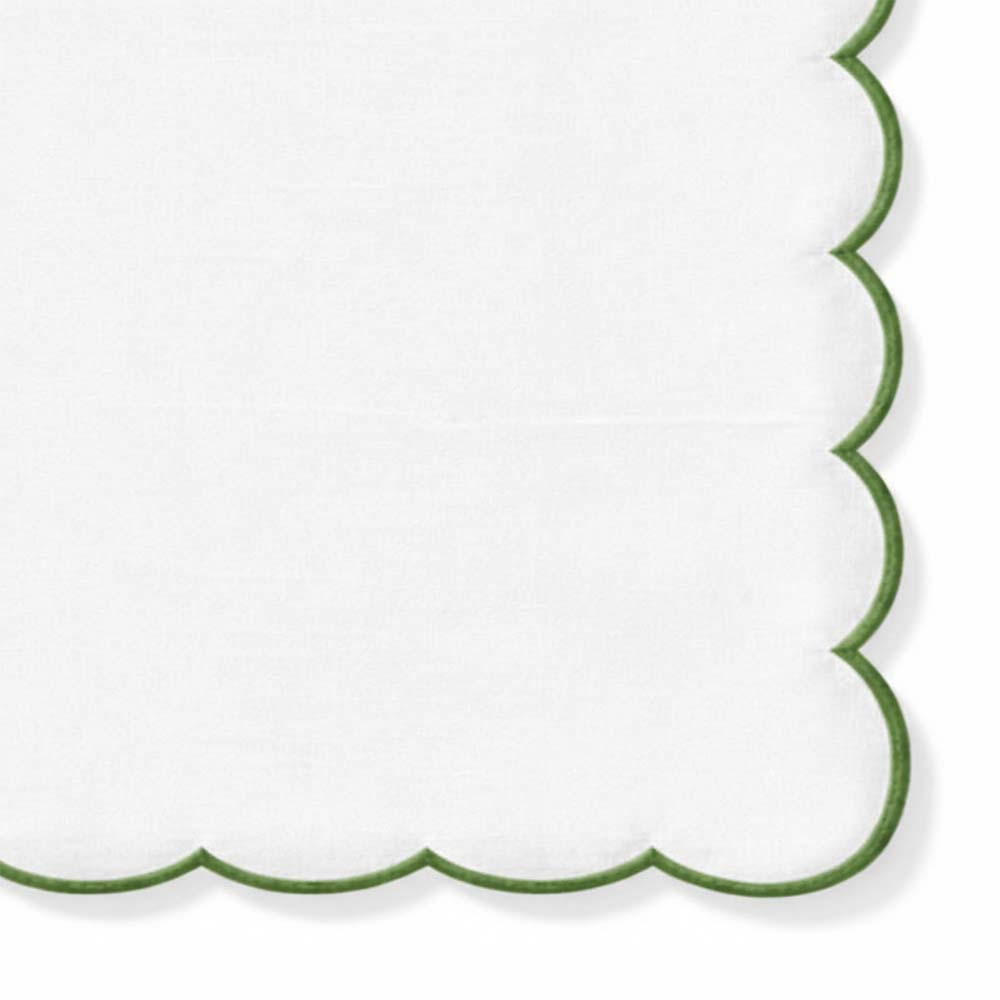Elegant cotton napkins set for dining table with decorative embroidered edge finish