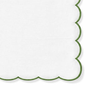 Elegant cotton napkins set for dining table with decorative embroidered edge finish