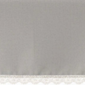 Light gray solid cotton tablecloth detail