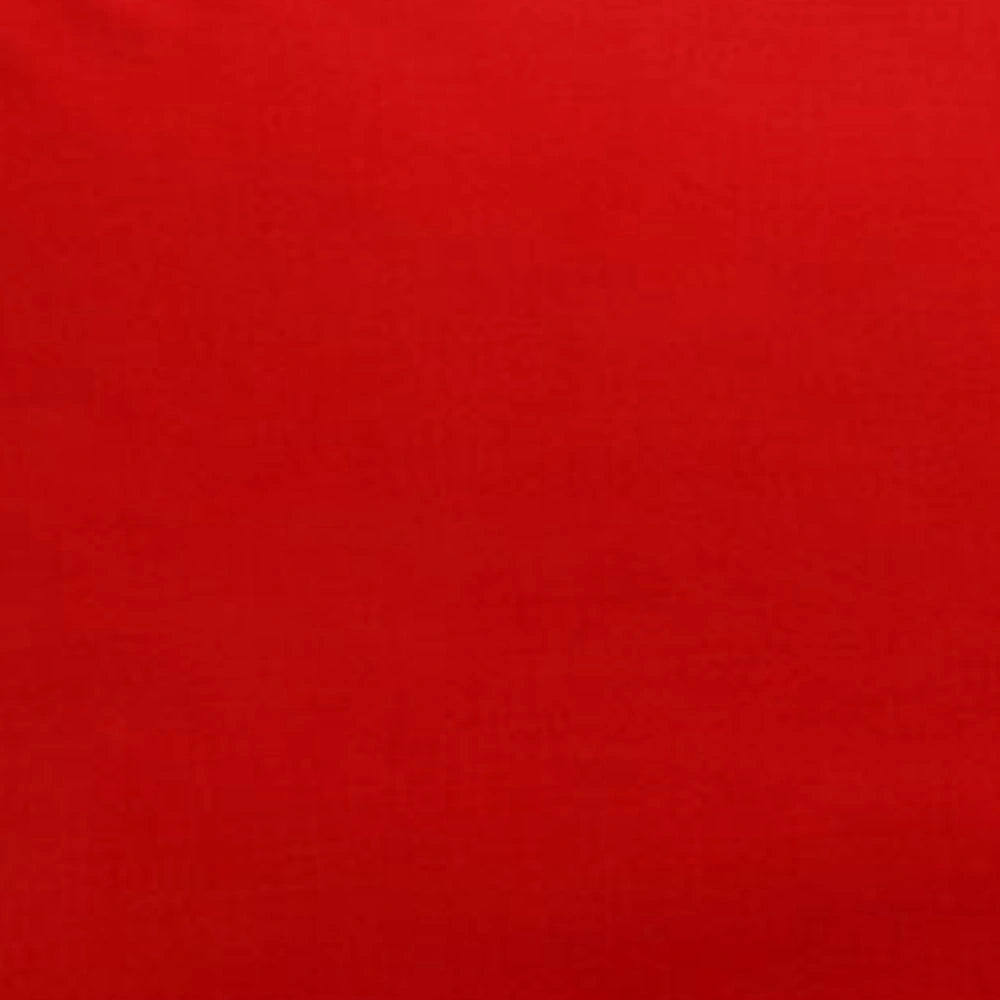 red cotton pillowcase fabric showing rich solid color