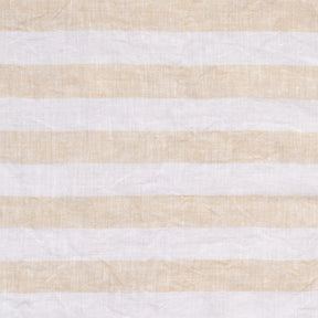 Italian Stripe Napkin with a white and beige striped pattern