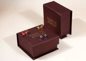 Red gemstone earrings gift for her elegant jewelry packaging, July birthstone Earrings 