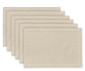 Protect and adorn your dining table with beige fabric placemats, adding a touch of elegance to your mealtimes.