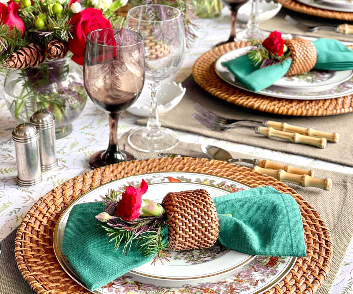 Elevate your table decor with elegant Christmas placemats featuring intricate embroidery, enjoy outdoor dining with durable options, add a stylish touch with round designs, and simplify cleaning with washable choices.