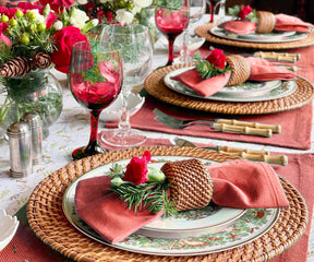 Elevate your dining ambiance with stylish red fabric placemats, providing both protection and sophistication to your table setting