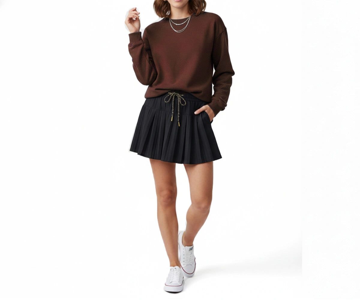 Women’s brown cotton sweatshirt with regular fit, cozy long sleeve casual wear
