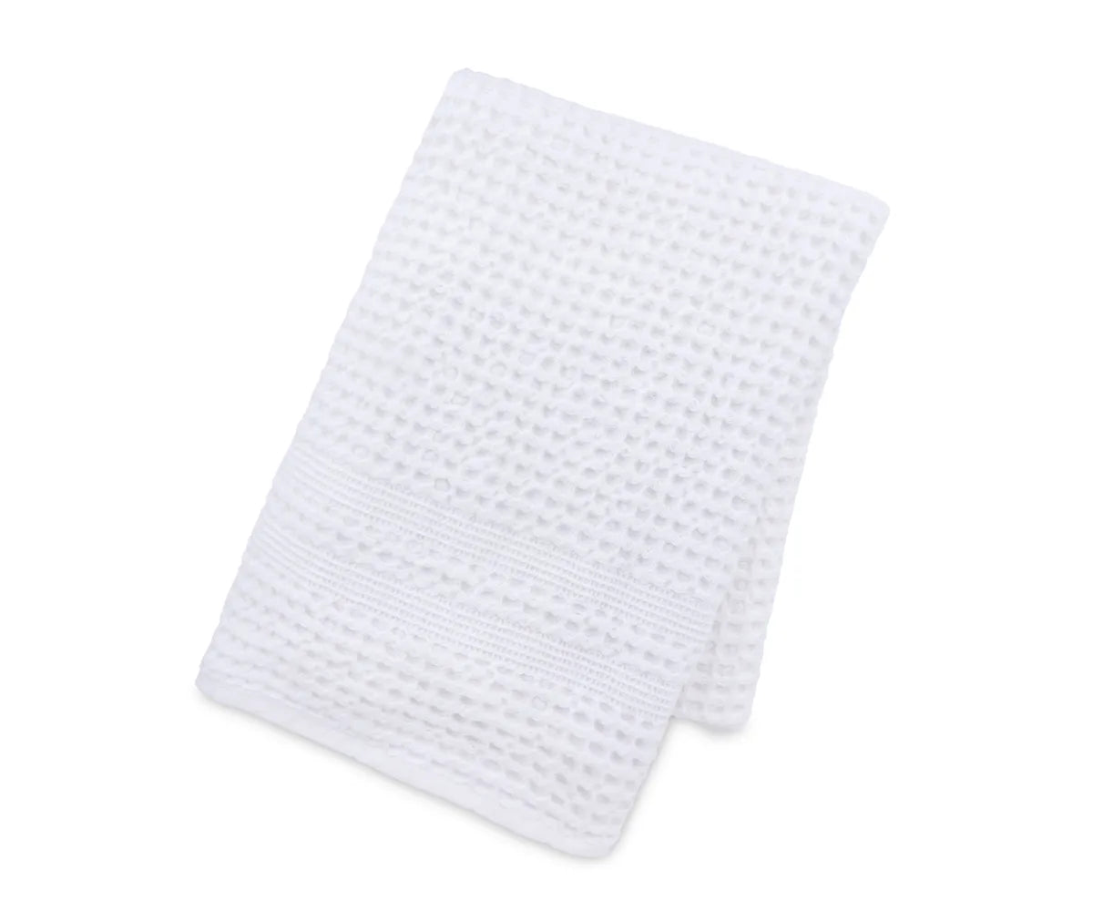 Organic waffle weave towel 30x60 inches for bathroom and spa use