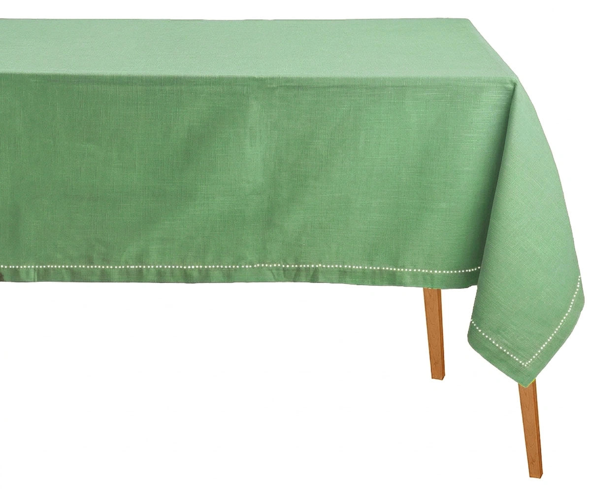 Sage Green rectangular tablecloth, soft cotton fabric for indoor and outdoor dining